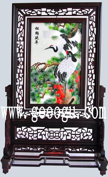 刺繡，雙面繡，手工刺繡，蘇州雙面繡精品，仙鶴刺繡精品