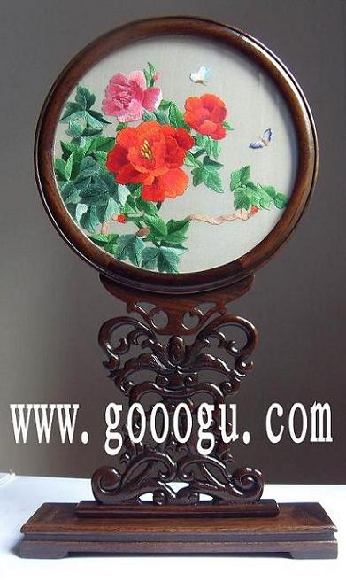 牡丹雙面繡 刺繡 中國手工刺繡品