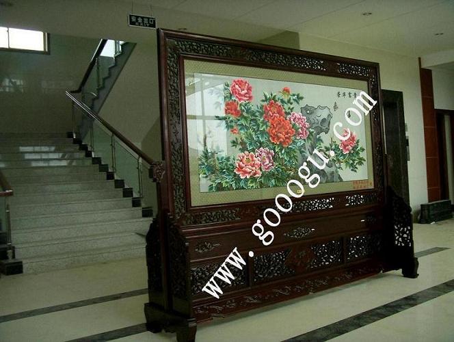 蘇繡大堂屏風(fēng) 新廠區(qū)落成紀念物  正宗蘇州刺繡屏風(fēng)