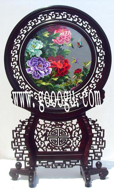 牡丹刺繡 ，高檔牡丹雙面繡