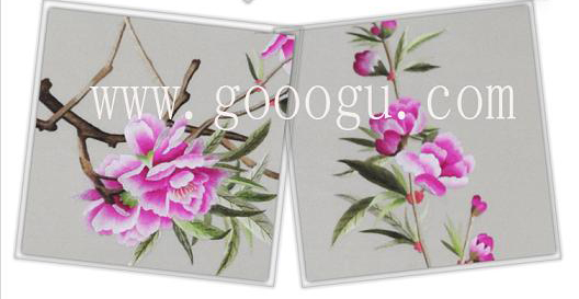 牡丹花的顏色過渡自然、繡工精細(xì)展現(xiàn)牡丹國花之韻！