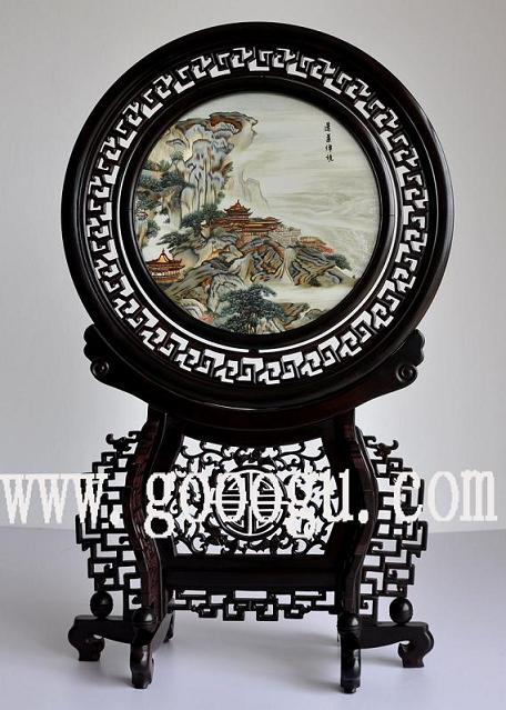 山水高檔雙面繡，高級蘇州雙面繡，風(fēng)景刺繡精品