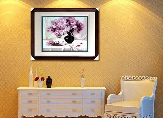刺繡裝飾畫效果圖 室內(nèi)裝飾畫效果